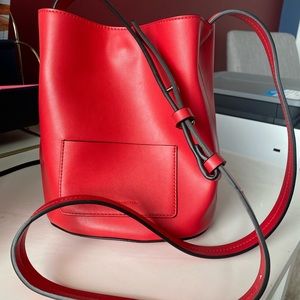 Red French Connection Bucket Bag